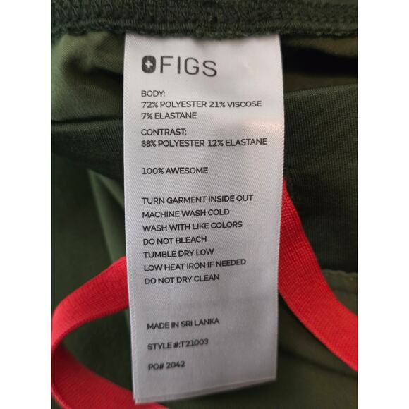 FIGS Technical Collection Forest Green Healthcare Worker Scrub Pants S - Picture 3 of 3